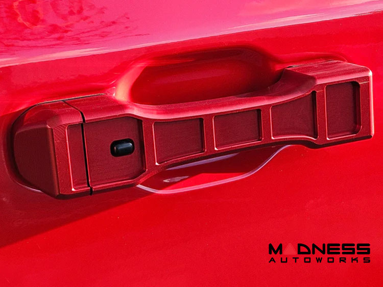 Jeep Gladiator Billet Door Handle - Aluminum - Red - Keyless Entry